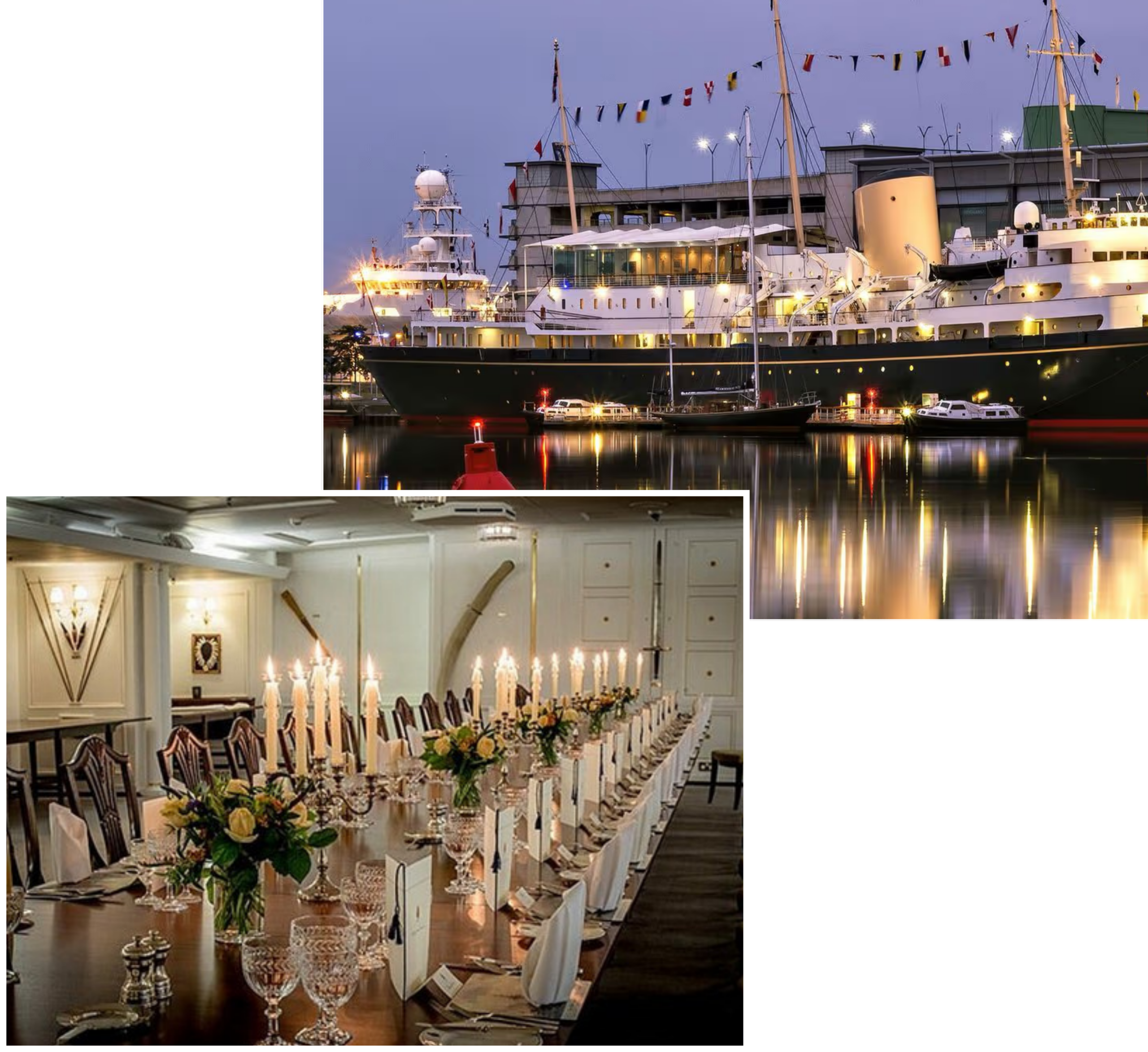 The Royal Yacht Britannia - Private Tour and Seated Dinner 
